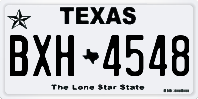TX license plate BXH4548