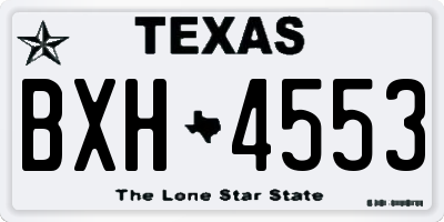 TX license plate BXH4553
