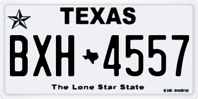 TX license plate BXH4557