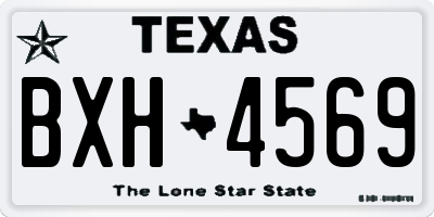 TX license plate BXH4569