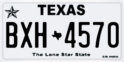 TX license plate BXH4570