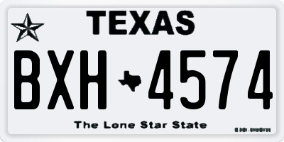 TX license plate BXH4574