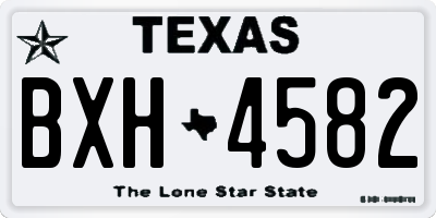 TX license plate BXH4582