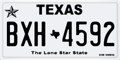 TX license plate BXH4592