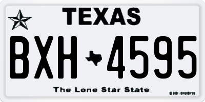 TX license plate BXH4595