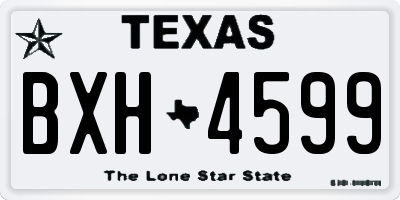 TX license plate BXH4599
