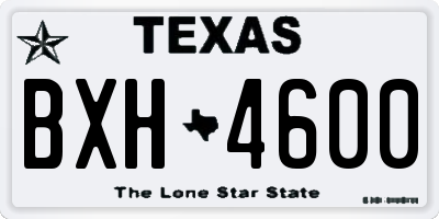 TX license plate BXH4600