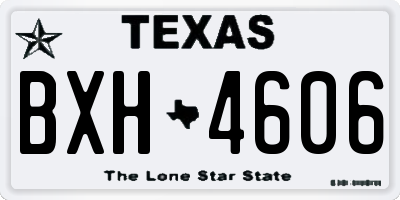 TX license plate BXH4606