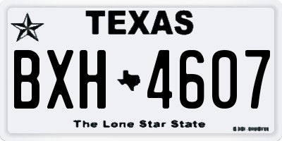 TX license plate BXH4607