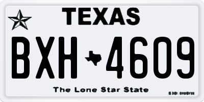 TX license plate BXH4609