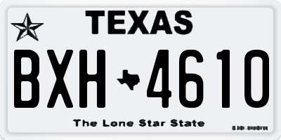 TX license plate BXH4610