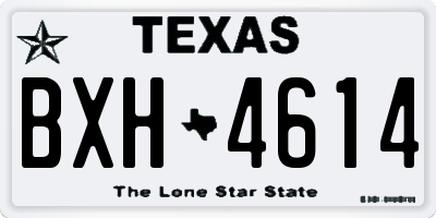 TX license plate BXH4614