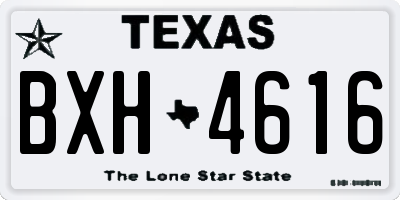 TX license plate BXH4616