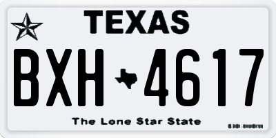 TX license plate BXH4617