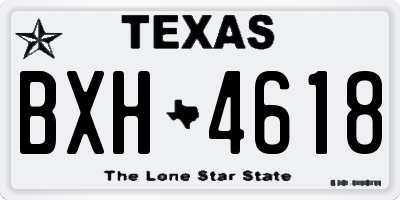 TX license plate BXH4618
