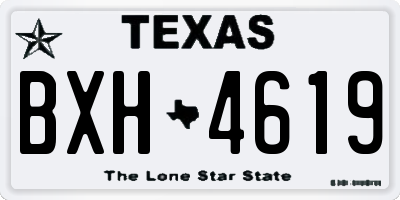 TX license plate BXH4619