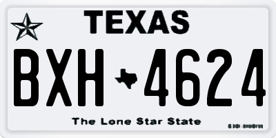 TX license plate BXH4624
