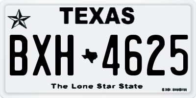 TX license plate BXH4625