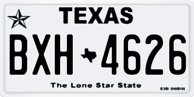 TX license plate BXH4626