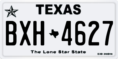 TX license plate BXH4627
