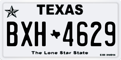 TX license plate BXH4629