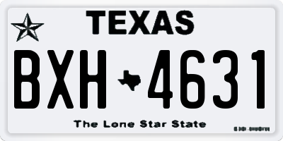 TX license plate BXH4631
