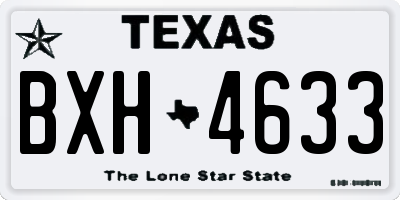 TX license plate BXH4633