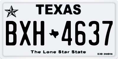 TX license plate BXH4637