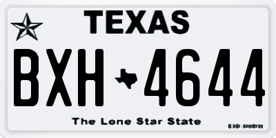 TX license plate BXH4644