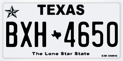 TX license plate BXH4650