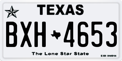 TX license plate BXH4653