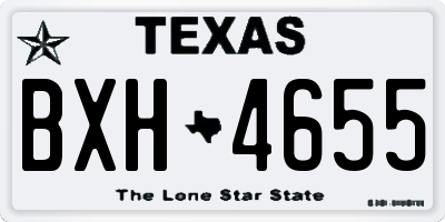 TX license plate BXH4655