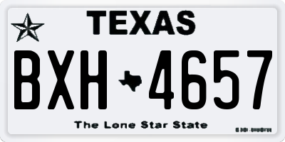 TX license plate BXH4657