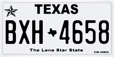 TX license plate BXH4658