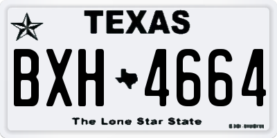 TX license plate BXH4664