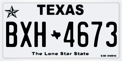 TX license plate BXH4673