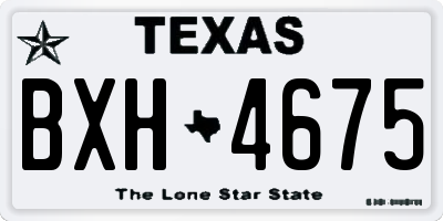 TX license plate BXH4675