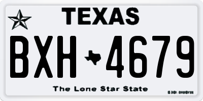 TX license plate BXH4679
