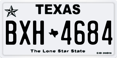 TX license plate BXH4684
