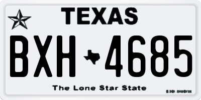 TX license plate BXH4685