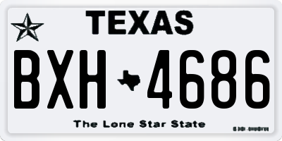 TX license plate BXH4686