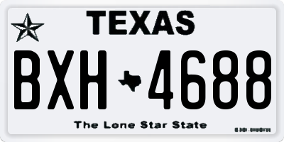 TX license plate BXH4688