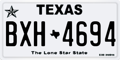 TX license plate BXH4694