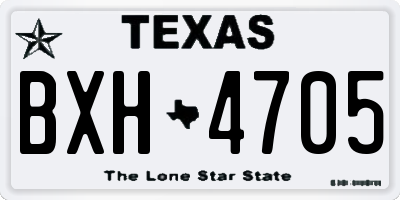 TX license plate BXH4705