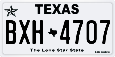 TX license plate BXH4707