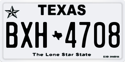 TX license plate BXH4708
