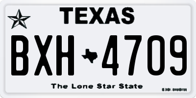 TX license plate BXH4709
