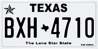 TX license plate BXH4710