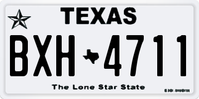 TX license plate BXH4711