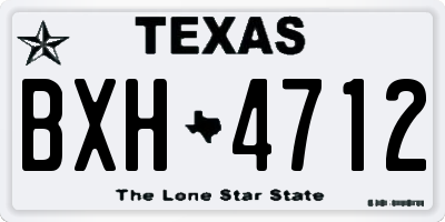 TX license plate BXH4712